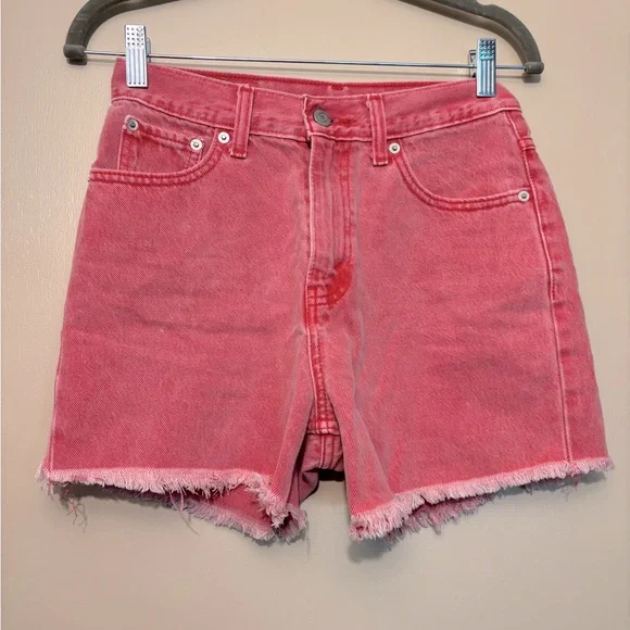 Stylish Pink Denim Women's Shorts - Picture 1 of 7